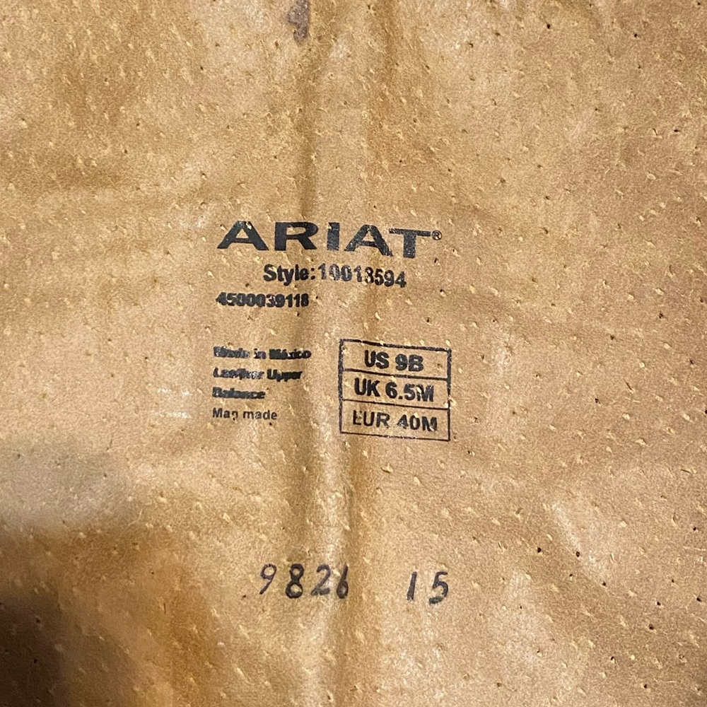 Ariat Chaparral Tan and Gold Leather Western Boots - Picture 14 of 16